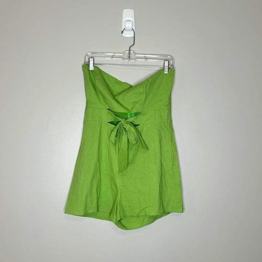 Urban Outfitters Strapless Tie Front Romper